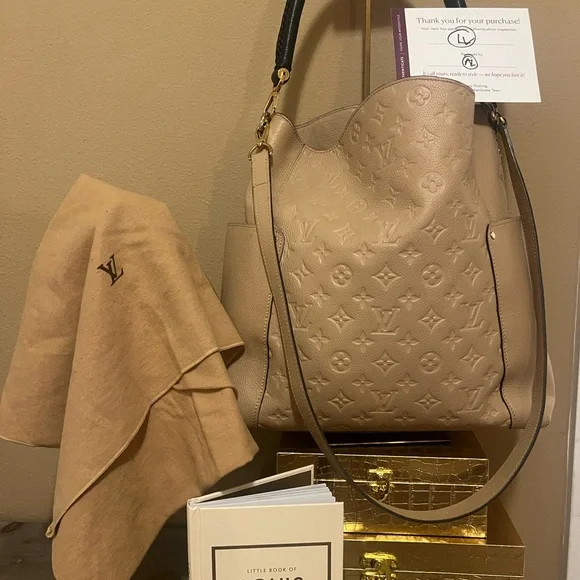 Louis Vuitton Dune Monogram Empreinte Leather Bagatelle Bag w/ dust bag - Picture 2 of 16